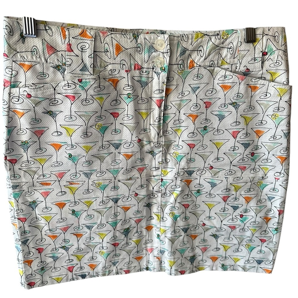 Weekend Traffic Martini‎ Skirt Size 10 Pockets Lightweight Cotton Blend